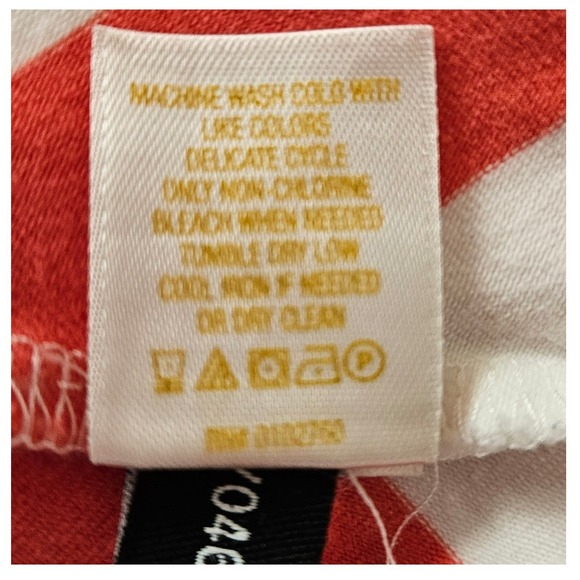 Kate Spade New York Woman Size S Coral White Striped Netta Dress Preppy Casual - Picture 4 of 6